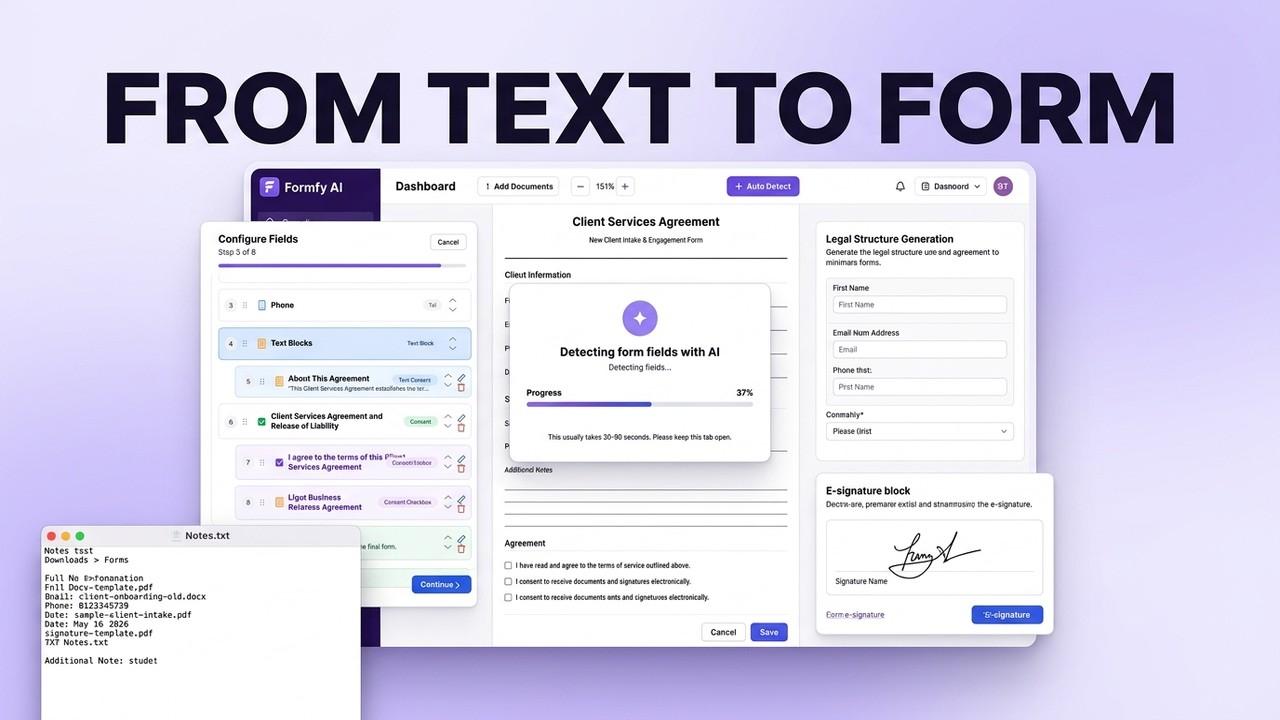 Create AI Forms & Convert PDFs in Seconds | Formfy AI Demo