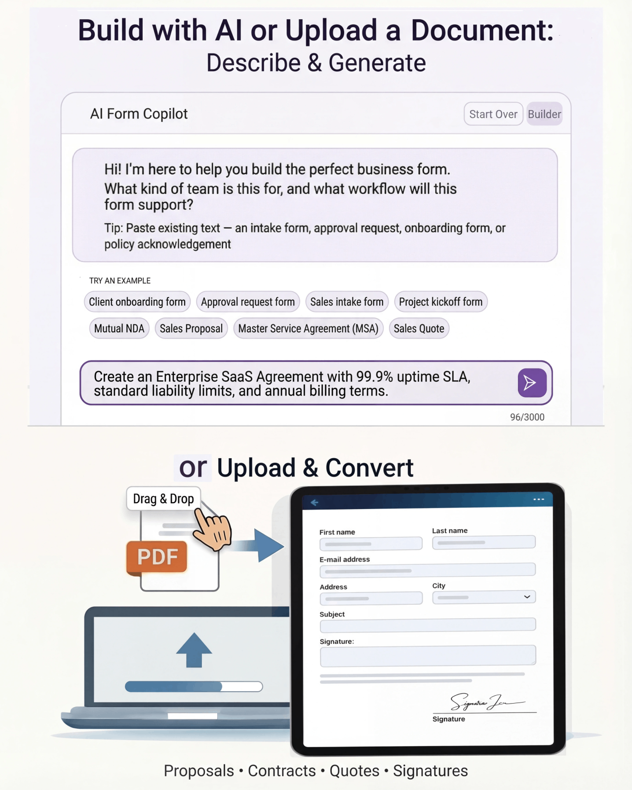 Formfy form builder interface